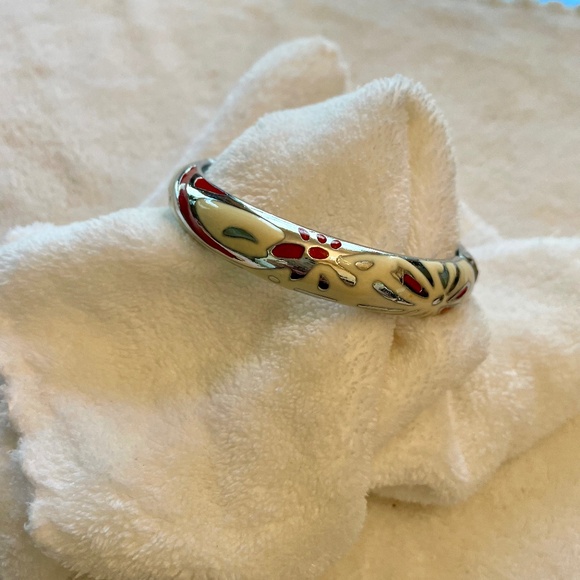 Beautiful Cloisonné Enamel hinged Bracelet - Picture 1 of 6